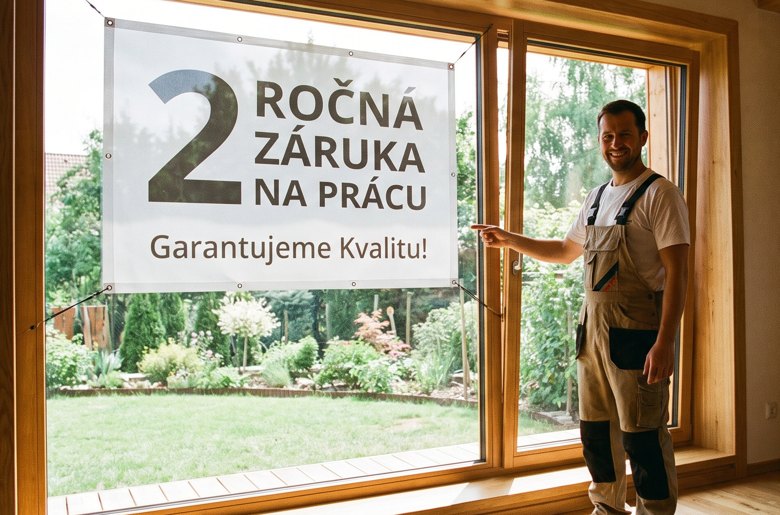 2-ročná záruka na prácu - technik Extraplast pri záručnom banneri